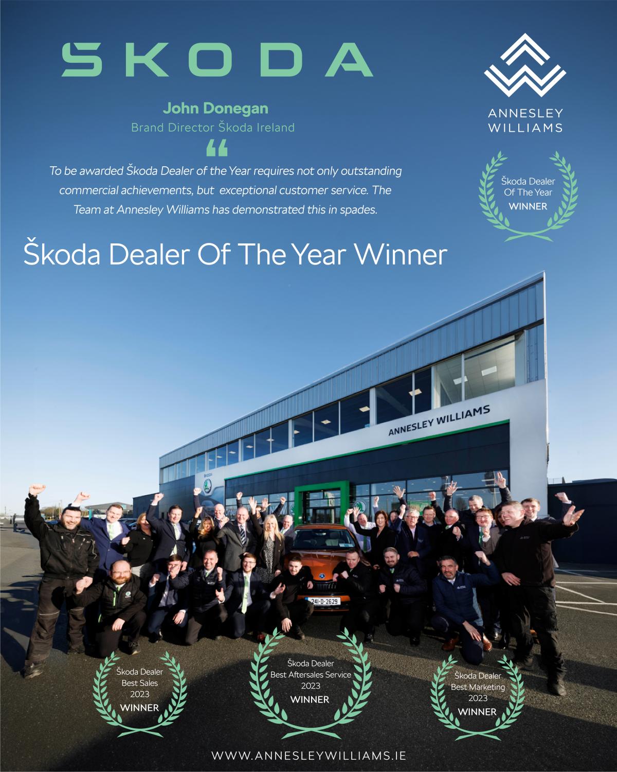 Annesley Williams Awarded Škoda Dealer Of The Year